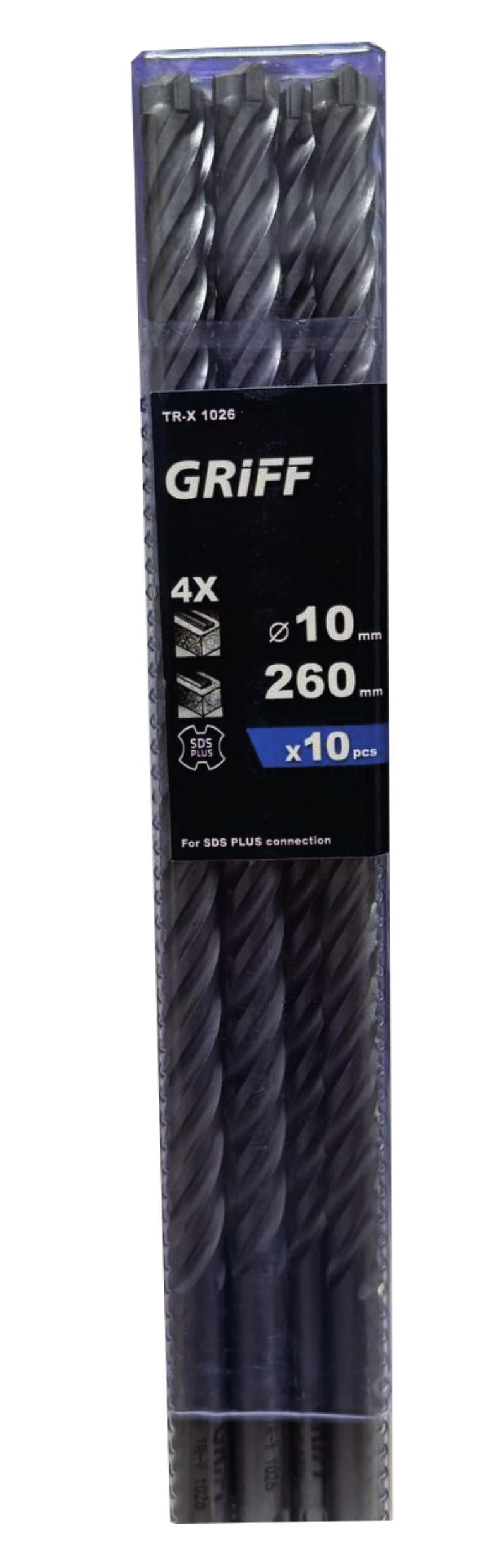 Бур по бетону GRIFF TR-X 10-260мм SDS PLUS